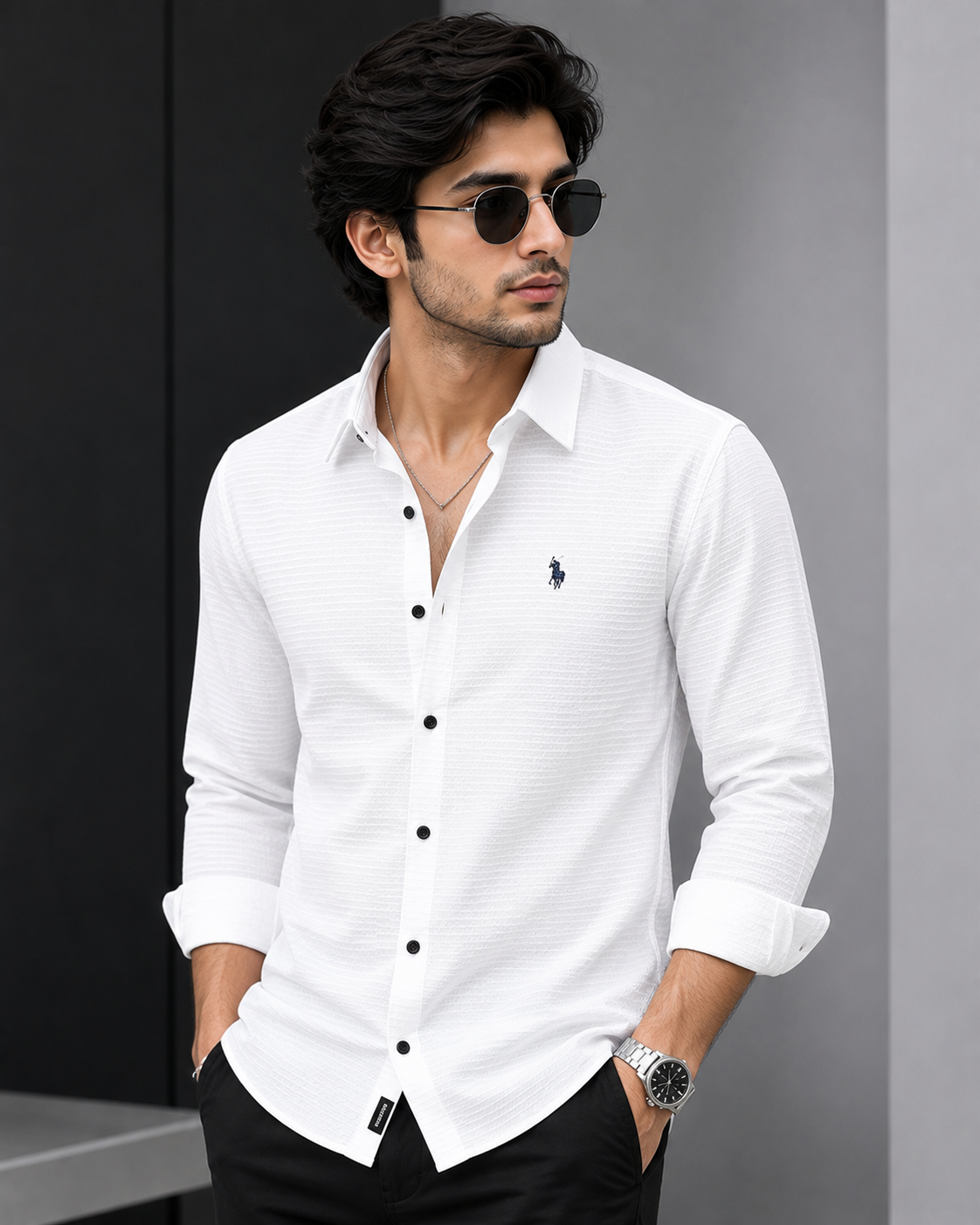 WHITE TRENDING SHIRT